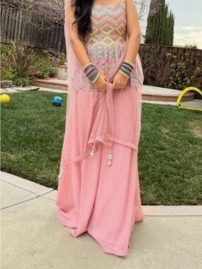 India Boutique Pink Embellished Wedding two piece sharara set